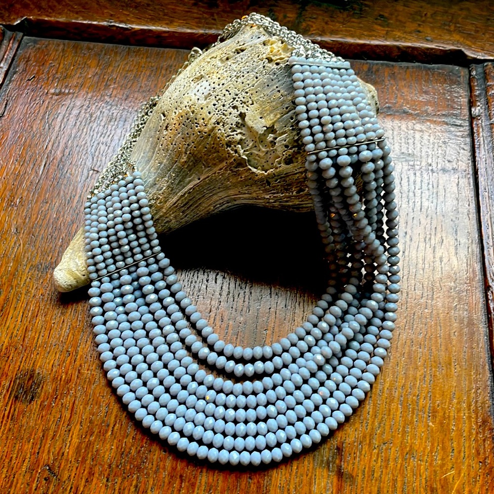 Gray faceted beaded necklace from BAUBLEBAR